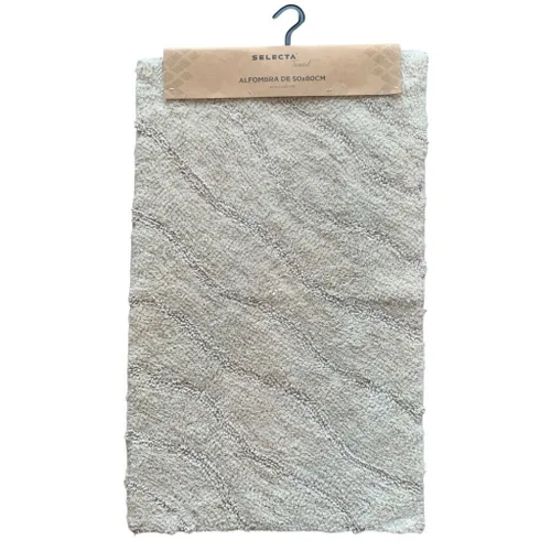 ALFOMBRA ALGODON TUFTED 50X80CM ONDAS CRUDO en Off-white - Textiles, Uruguay | Decohogar