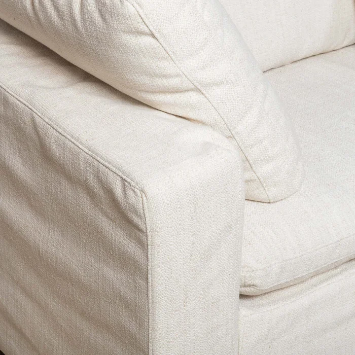 Sofá C/chaise Y Fundas Desmontables 4 Cuerpos Tela Natural-beige Moma Natural en Beige - Sillones y sofás, Uruguay | Divino, vista 5