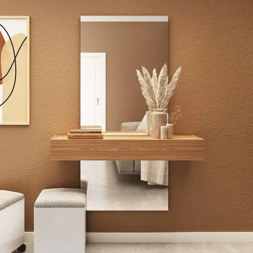 Espejo con Estante de Pared Decoración 100% MDF con Cajon - Espejos, Uruguay | Balton