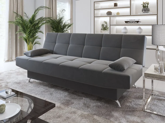 Sofa Cama Living Sillon Reclinable Microfibra Eros Gris en Gris- Marron - Sillones y sofás, Uruguay | Soy Hogar, vista 3