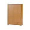 Ropero 2 puertas corredizas 2 cajones - Madera maciza - Linea Colonial - Marron en Marrón - Roperos y placares, Uruguay | Rústico Hogar, vista 1 de 5