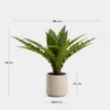 Planta artificial Neottopteris con maceta blanca 70 cm en Blanco - Macetas, Uruguay | Kavehome, vista 5 de 5