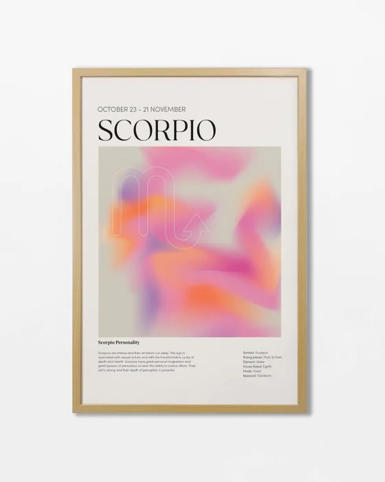 Signo Escorpio en Multicolor - Láminas, Uruguay | La Cuadrería
