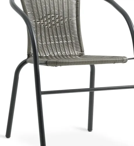 Silla apilable GRENAA gris en Negro - Muebles para el exterior, Uruguay | JYSK