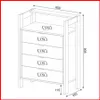Cajonera minimalista 4 cajones -AZ 1012 - Cómodas, Uruguay | Punto Unión, vista 2 de 3