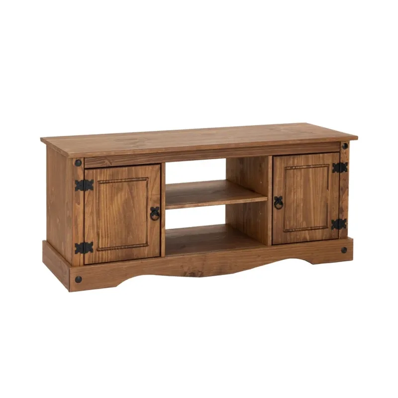 Rack 2 puertas 1 Estante - 120cm - Línea Monterrey - Nogal en Marrón - Muebles para TV, Uruguay | Ecowood