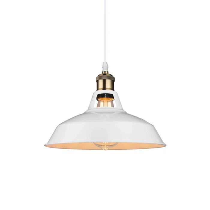 Lámpara Colgante Gatsby Blanca ø 28 cm en Blanco - Lámparas colgantes, Uruguay | Serlux