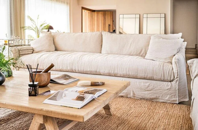 SILLON ALMA XL LINO CRUDO - 2.80 MTS en Blanco - Sillones y sofás, Uruguay | La Iberica, vista 4
