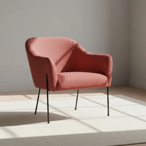 Butaca Tela-y-metal Naranja Berna Terracot en Terracota - Sillones y sofás, Uruguay | Divino