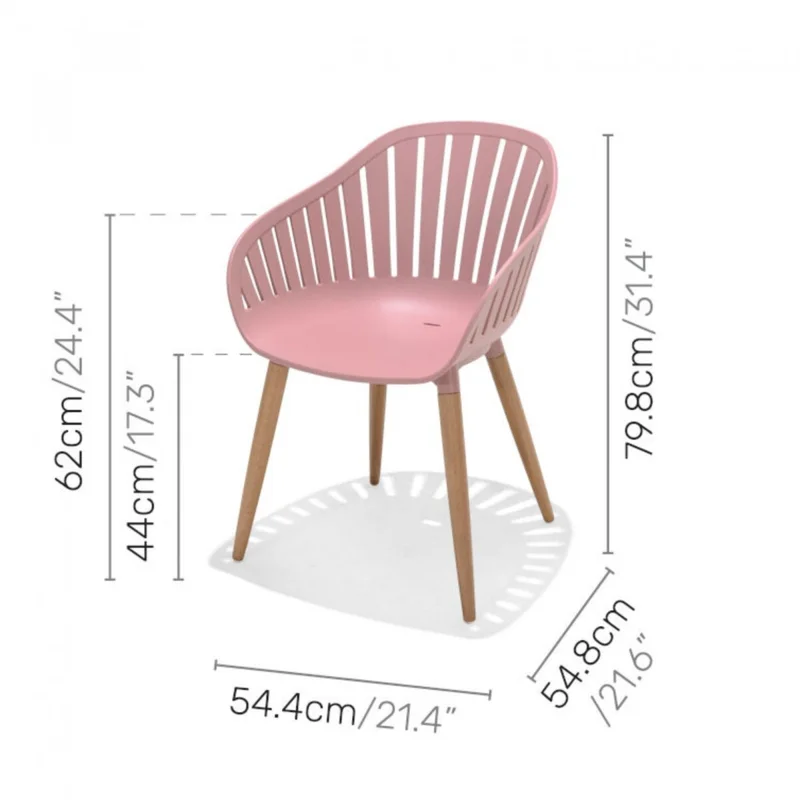 Juego de Mesa y sillas de Jardín - Nassau - Rosa en Rosa - Muebles para el exterior, Uruguay | Rústico Hogar, vista 5