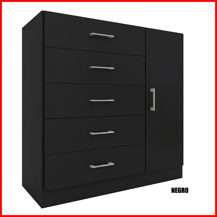 Comoda 5 cajones y puerta – Miami - Cómodas, Uruguay | Punto Unión, vista 3