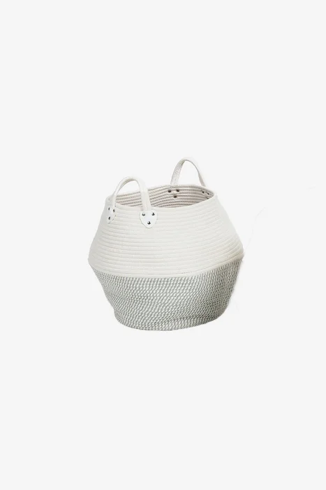Cesta Katja - grande en Blanco, Gris - Canastos, Uruguay | Kavehome