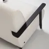 Butaca Meghan borrego - blanco y patas de madera maciza de fresno con acabado wengué en Blanco - Butacas, banquetas y puffs, Uruguay | Kavehome, vista 4 de 7