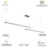 Colgante Led lineal doble color negro 40w Dimerizable en Negro - Lámparas colgantes, Uruguay | Iluminica, vista 5 de 6