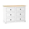 Comoda 6 Cajones Linea Mexicana Cajonera Para Dormitorio E1634 en Blanco con tapa nogal - Cómodas, Uruguay | Soy Hogar, vista 3
