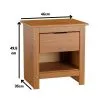 Mesa De Luz 1 Cajon Tirador Metalico Madera Maciza Cera en Marrón - Sillones y sofás, Uruguay | Soy Hogar, vista 2 de 8