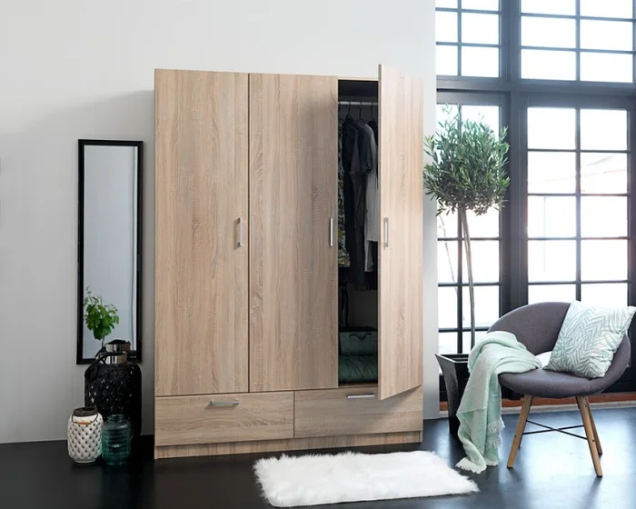 Armario ELLESTED 144x200 roble claro en Madera natural - Roperos y placares, Uruguay | JYSK, vista 2