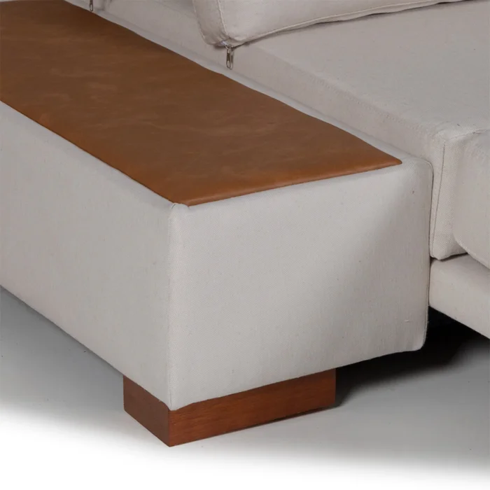 Sofá Cama Niki - Con mesa - Tela Rústica - 9831 (Parma Beige) en Beige - Sillones y sofás, Uruguay | Nyr, vista 5