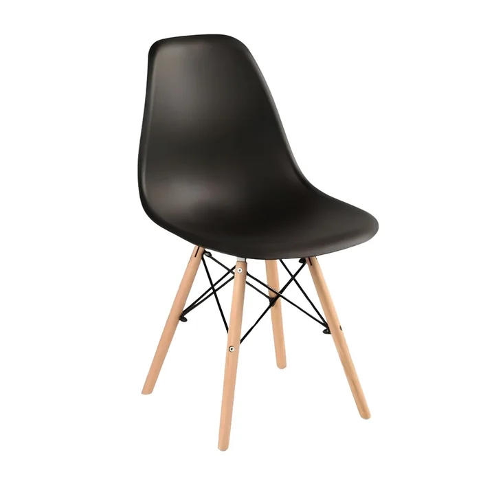 Silla Eames Para Comedor Living Patas De Madera - Negro en Negro - Sillas, Uruguay | Rústico Hogar, vista 2