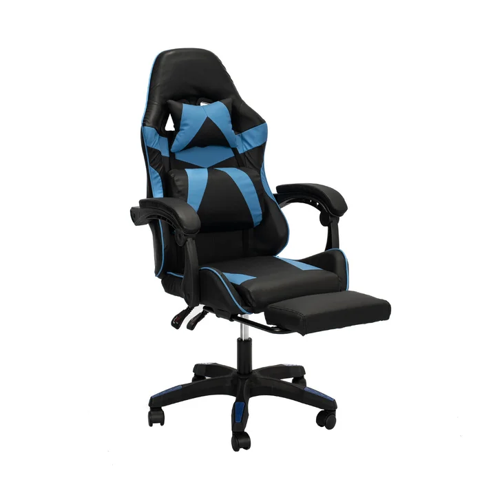 Silla Gamer Gaming Ergonomica Reclinable - PU - Azul en Azul - Sillas de escritorio, Uruguay | Rústico Hogar, vista 2