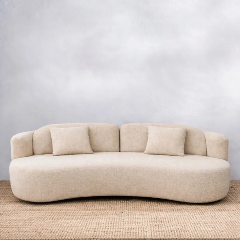 Sillón Curvo Chelsea Beige en Beige - Sillones y sofás, Uruguay | Aihaus