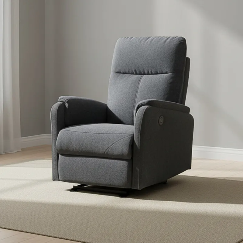 Sofá Reclinable Elétrico 1 Cuerpo Tela Gris Homero en Gris - Sillones y sofás, Uruguay | Divino