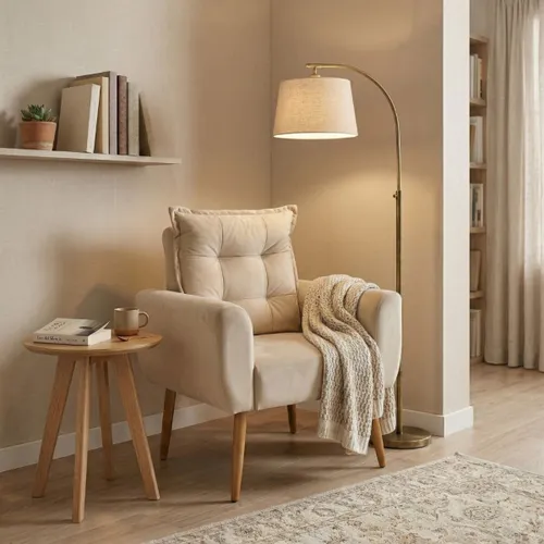 Butaca 1 Cuerpo Living Dakota - Beige en Beige - Butacas, banquetas y puffs, Uruguay | Rústico Hogar