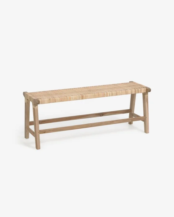 Banco Beida madera maciza teca 120 cm en Madera natural - Butacas, banquetas y puffs, Uruguay | Kavehome