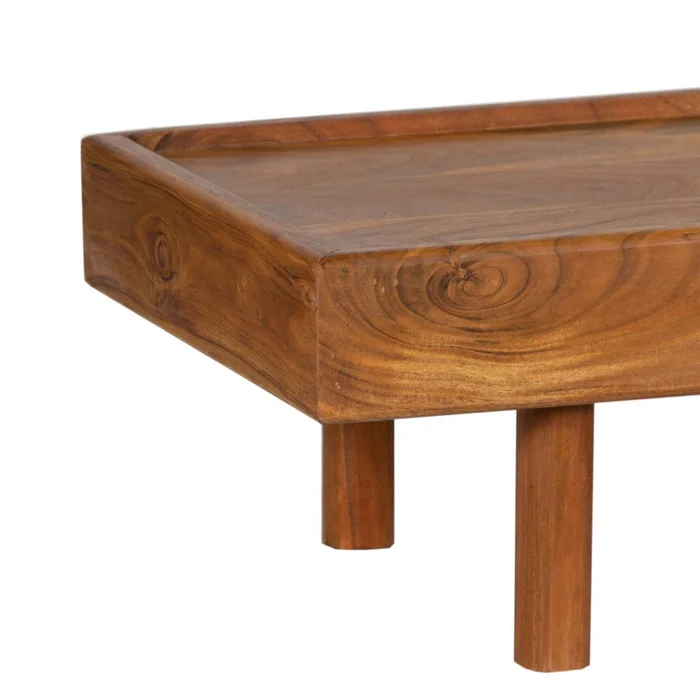 Mesa Ratona Madera Marron Vintage Castaño en Marrón - Mesas de living, Uruguay | Divino, vista 4