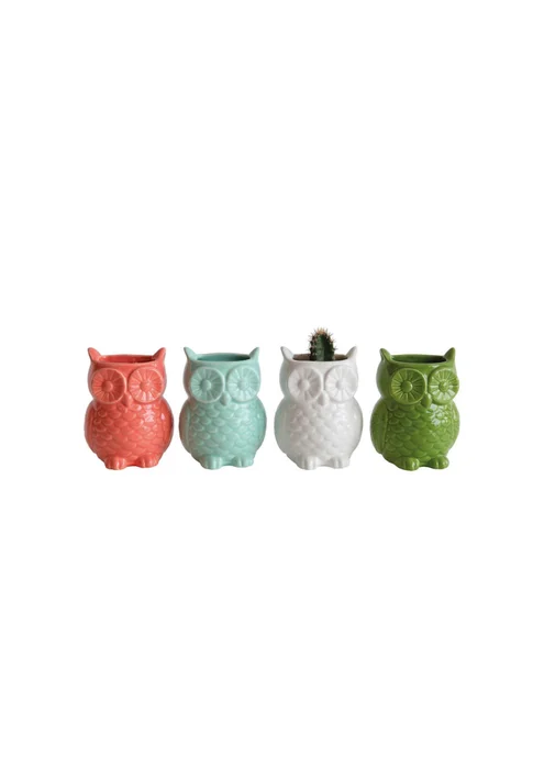 Maceta Imán Buho en Multicolor - Canastos, Uruguay | Martinika Deco, vista 2