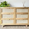 Cómoda de 6 cajones con esterilla natural en Madera natural - Muebles, Uruguay | Decoramuss, vista 1 de 2