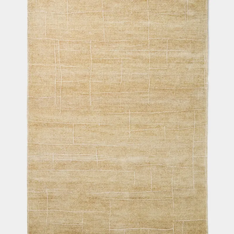 Alfombra Eloda de lana y viscosa mostaza - 200 x 300 cm en Amarillo - Alfombras, Uruguay | Kavehome