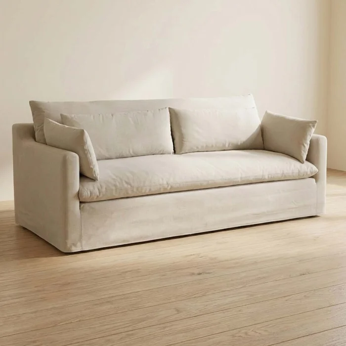 Sofá 3 Cuerpos Tela Natural-beige Bali Beige en Beige - Sillones y sofás, Uruguay | Divino