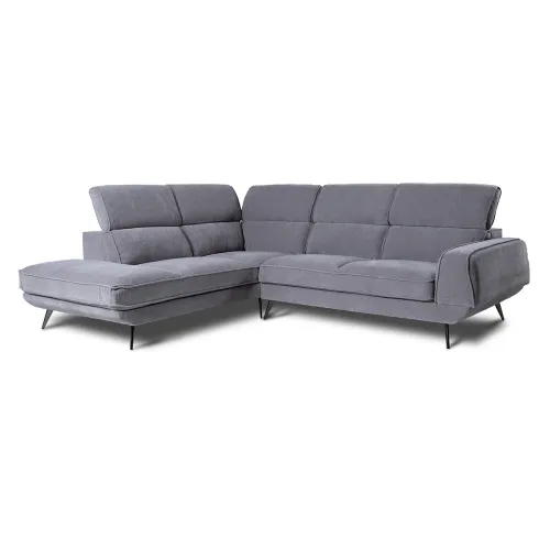 Rinconera Versatile - Tela Microfibra - Chaise Izquierdo - 6686-7 Gris en Gris - Sillones y sofás, Uruguay | NYR