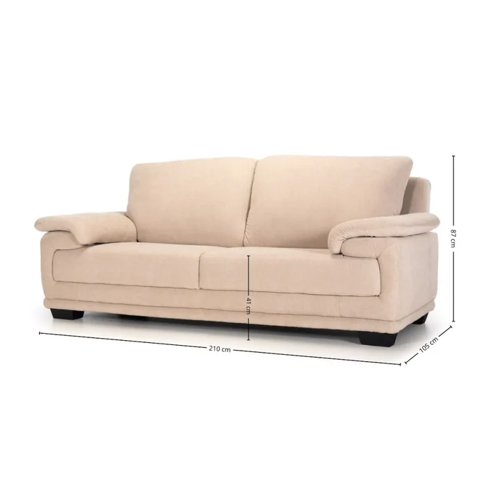 Sofá Space - Tela Aquaclean - 2,5 cuerpos - A fabricar en Beige - Sillones y sofás, Uruguay | Nyr, vista 6