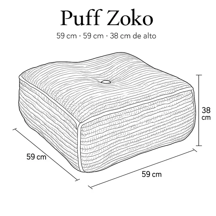 Puff de Sisal Trenzado Zoko | Casakos Uruguay en Beige - Butacas, banquetas y puffs, Uruguay | Casakos, vista 6