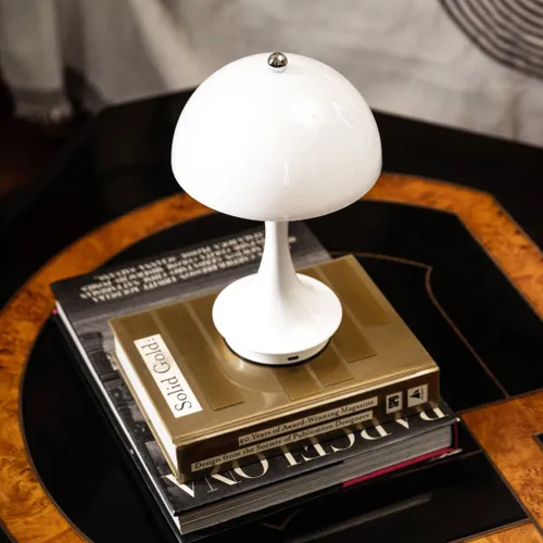 Lámpara de mesa retro inalámbrica - blanco - Lámparas de mesa, Uruguay | Buho Store
