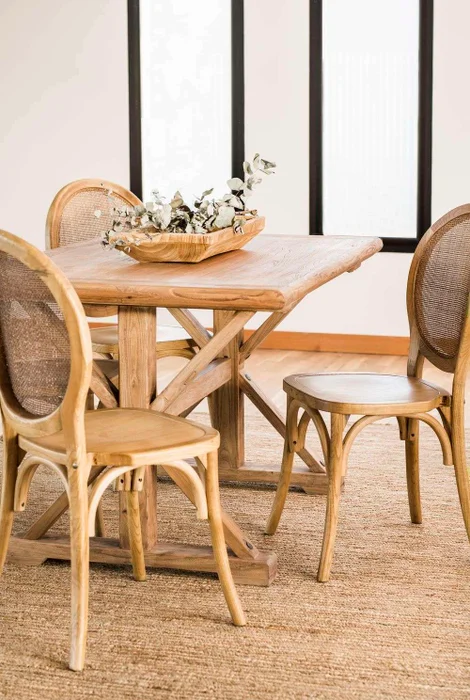MESA COMEDOR DE OLMO JACINTA - 1.40 X 0.90 MTS en Madera natural - Mesas de comedor, Uruguay | La Iberica