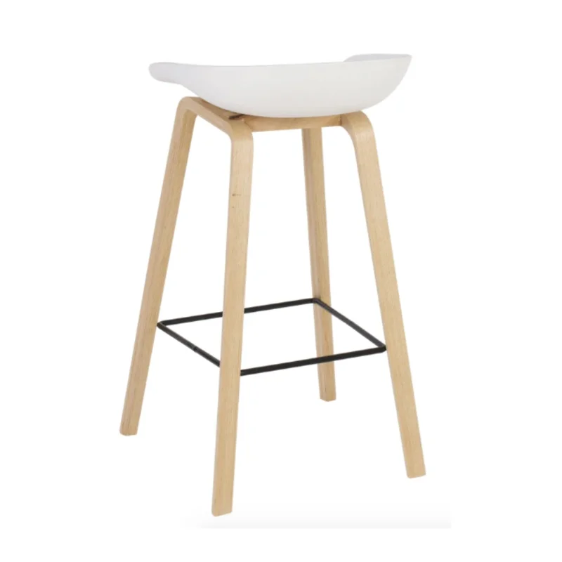 Butaca Taburete Barra Shell - Blanca en Blanco - Butacas, banquetas y puffs, Uruguay | Berna Home, vista 6