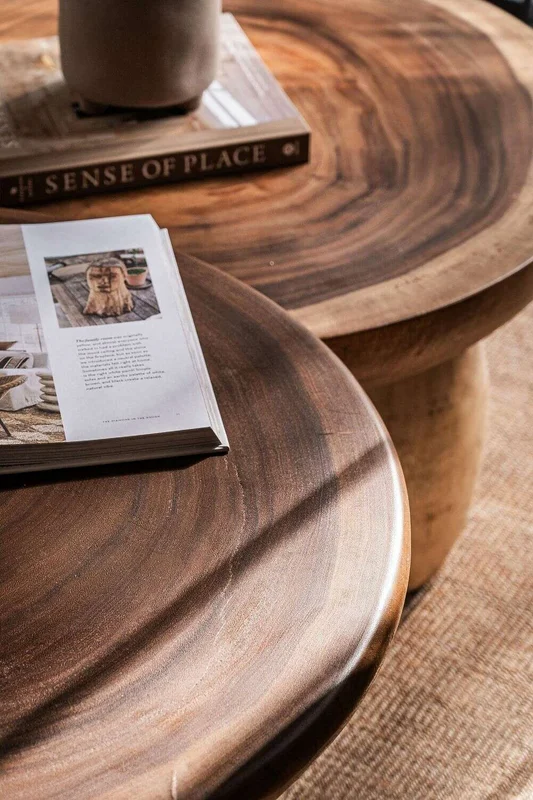 MESA ALMOND - SUAR TOSTADO - DIAMETRO 70 CMS en Marrón - Mesas de living, Uruguay | La Iberica, vista 8