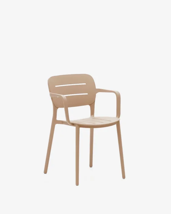 Silla de exterior apilable Morella - beige en Beige - Sillas, Uruguay | Kavehome