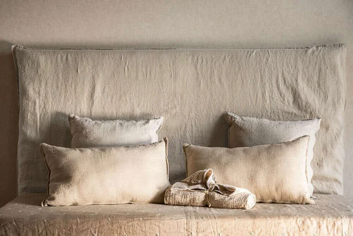 RESPALDO ALMA - LINO CRUDO - 1.90 MTS en Beige - Respaldos de cama, Uruguay | La Iberica