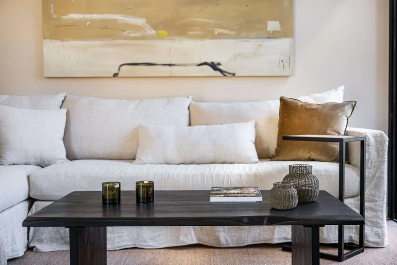 SILLON MANUELA ESQUINERO CON 1 POSABRAZOS - LINO en Blanco - Sillones y sofás, Uruguay | La Iberica, vista 9