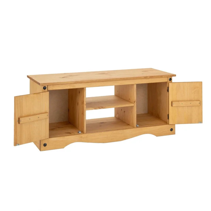 Rack 2 puertas 1 Estante - 160cm- Línea Monterrey - Natural en Madera natural - Muebles para TV, Uruguay | Ecowood, vista 4