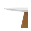 Mesa de Comedor Cone - Redonda con vidrio - 120 - Roble y Blanco en Beige - Mesas de comedor, Uruguay | NYR, vista 3 de 4