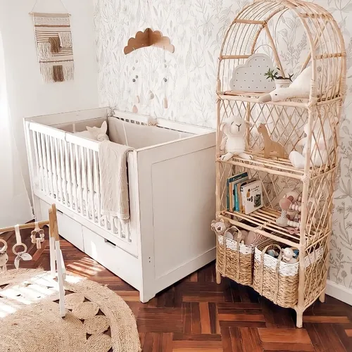 Estantería de mimbre en Madera natural - Muebles, Uruguay | Decoramuss