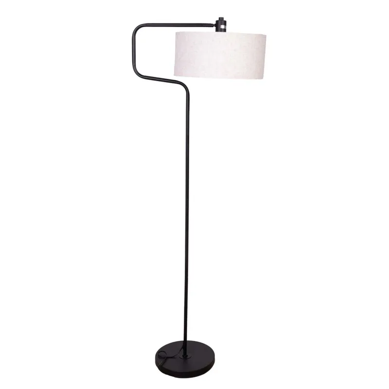 Lámpara De Pie Mlm 234 Negro Lino Mlm 234602 en Negro - Lámparas de pie, Uruguay | Divino