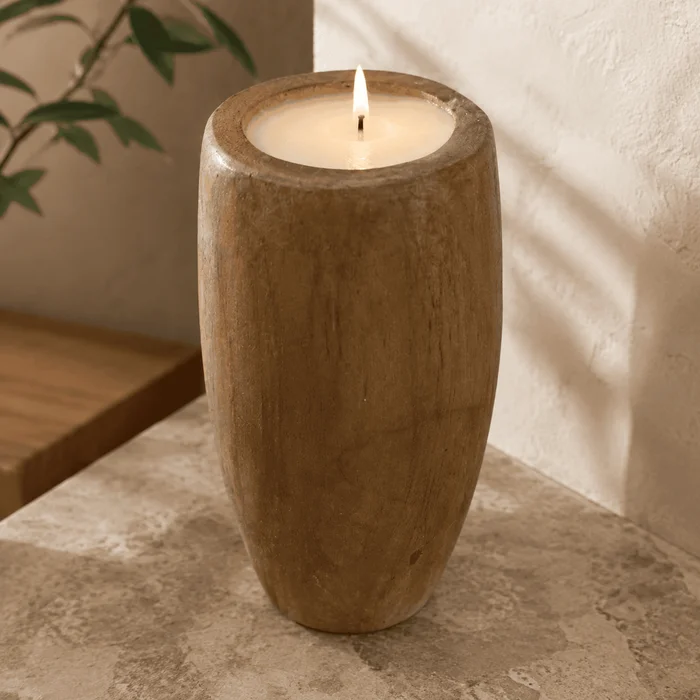 Vela en Madera L en Madera natural - Decoración, Uruguay | Camino a Casa