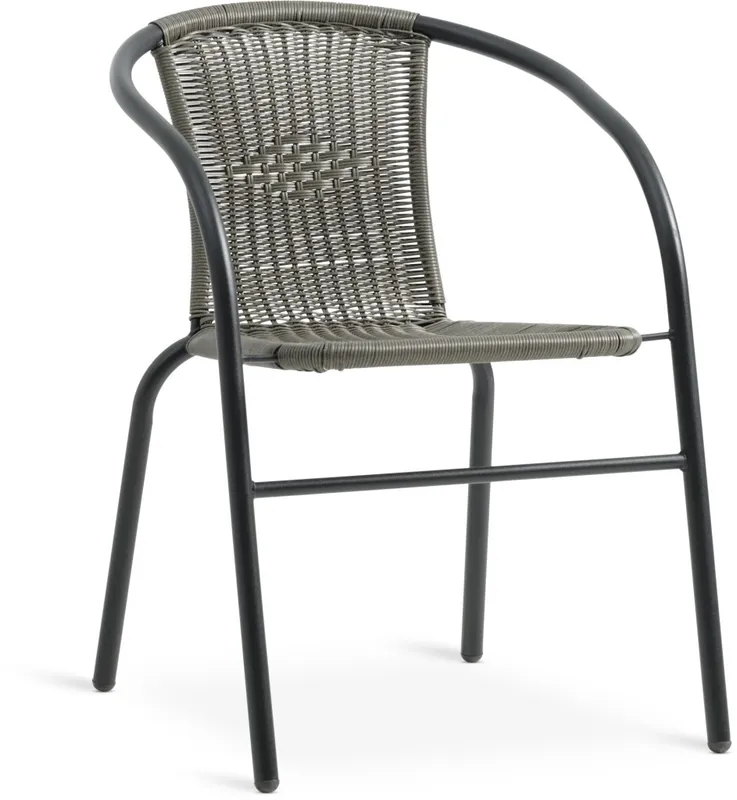 Silla apilable GRENAA gris en Negro - Muebles para el exterior, Uruguay | JYSK