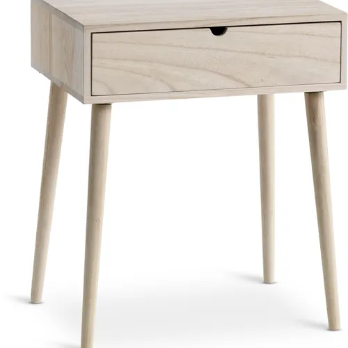 Mesa de luz ILBRO 1 cajón natural en Madera natural - Mesas de luz, Uruguay | JYSK